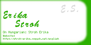erika stroh business card